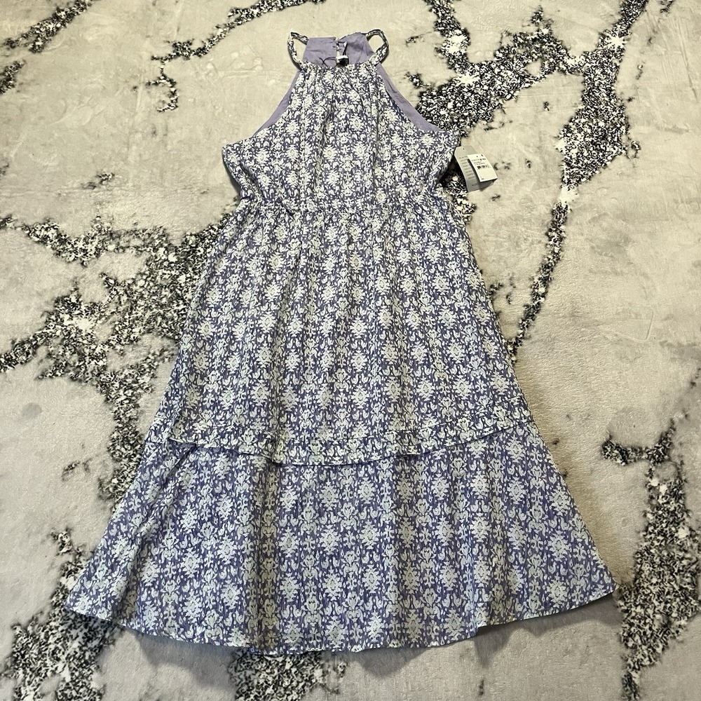 Collective Concepts SunDress Womens Size Large Halter Neck Tiered Mini Casual